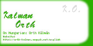 kalman orth business card